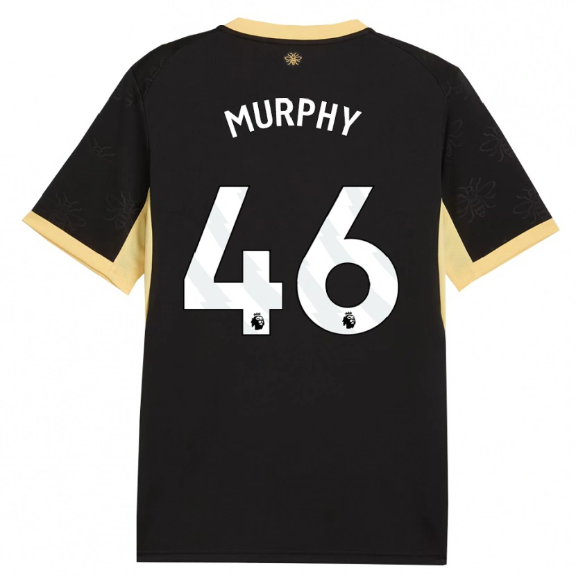 Danxen Hombre Camiseta Lily Murphy #46 Negro Amarillo 2ª Equipación 2026/27 La Camisa