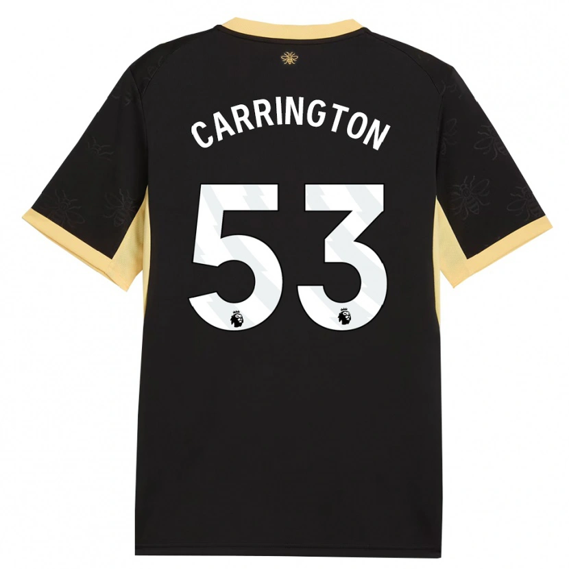 Danxen Hombre Camiseta Ezra Carrington #53 Negro Amarillo 2ª Equipación 2026/27 La Camisa