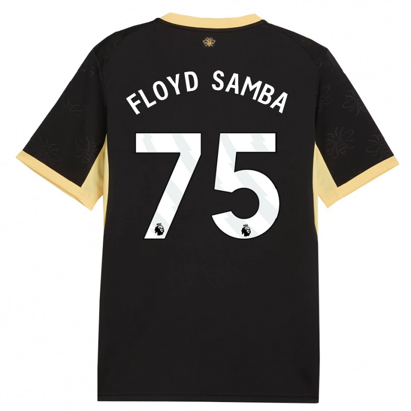 Danxen Hombre Camiseta Floyd Samba #75 Negro Amarillo 2ª Equipación 2026/27 La Camisa