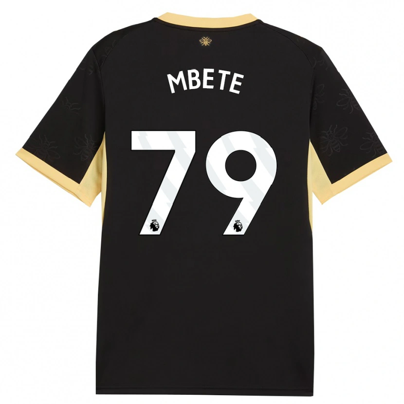 Danxen Hombre Camiseta Luke Mbete #79 Negro Amarillo 2ª Equipación 2026/27 La Camisa