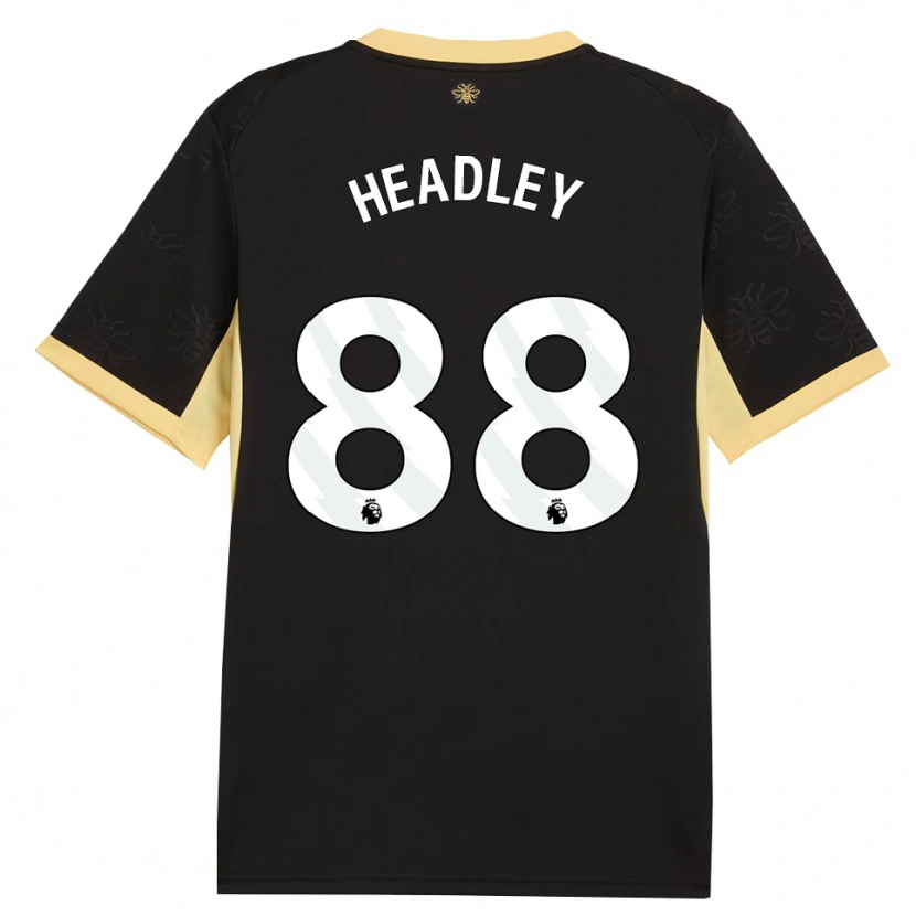 Danxen Hombre Camiseta Dante Headley #88 Negro Amarillo 2ª Equipación 2026/27 La Camisa