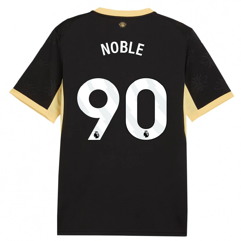 Danxen Hombre Camiseta Kian Noble #90 Negro Amarillo 2ª Equipación 2026/27 La Camisa