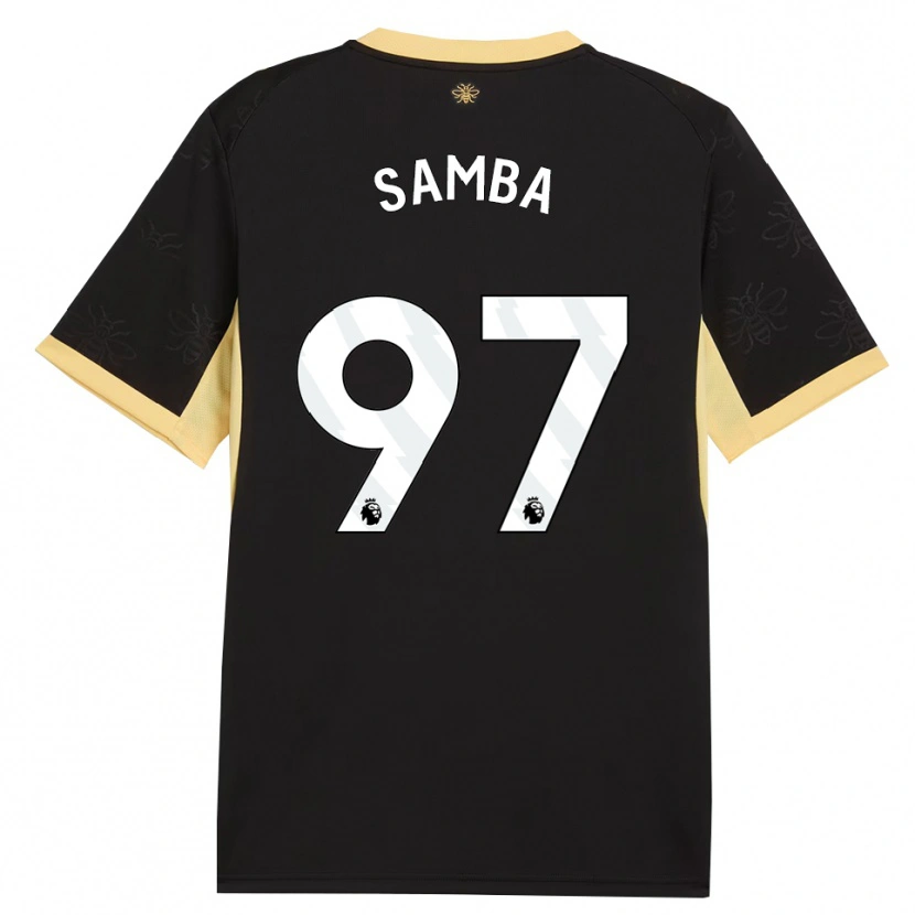 Danxen Hombre Camiseta Tyrone Samba #97 Negro Amarillo 2ª Equipación 2026/27 La Camisa