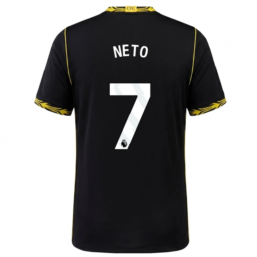 Danxen Hombre Camiseta Pedro Neto #7 Negro Amarillo 2ª Equipación 2026/27 La Camisa