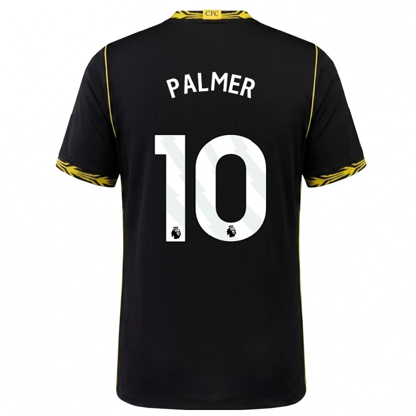 Danxen Hombre Camiseta Cole Palmer #10 Negro Amarillo 2ª Equipación 2026/27 La Camisa