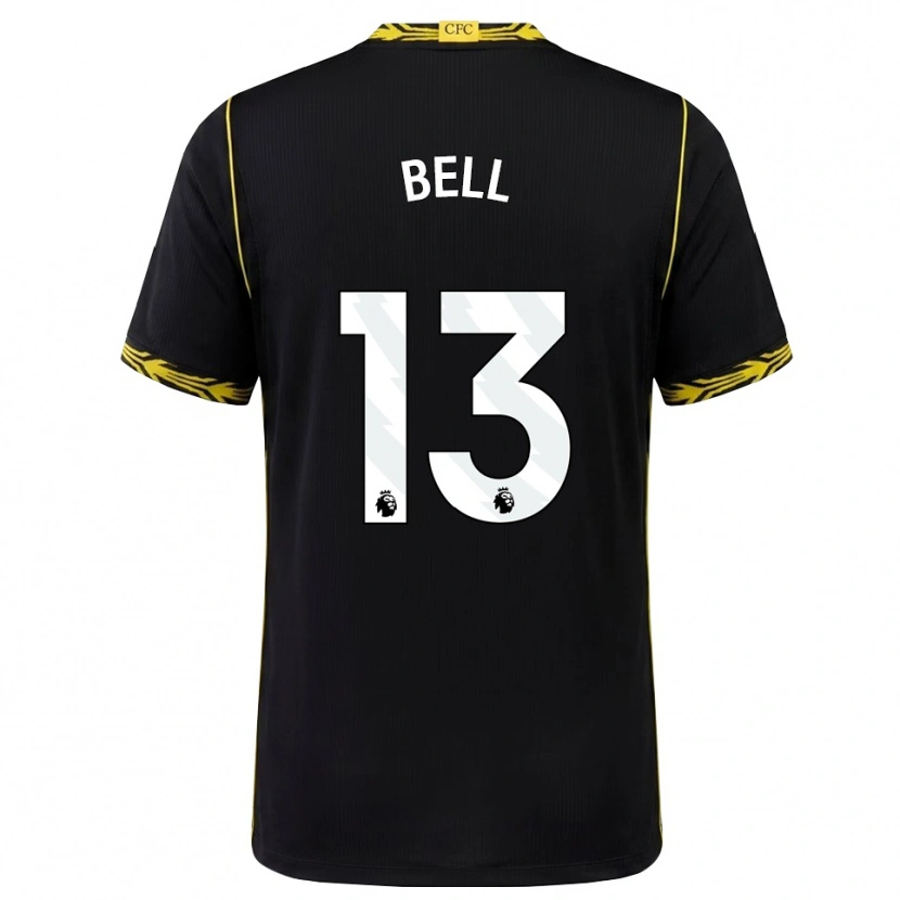Danxen Hombre Camiseta Toby Bell #13 Negro Amarillo 2ª Equipación 2026/27 La Camisa