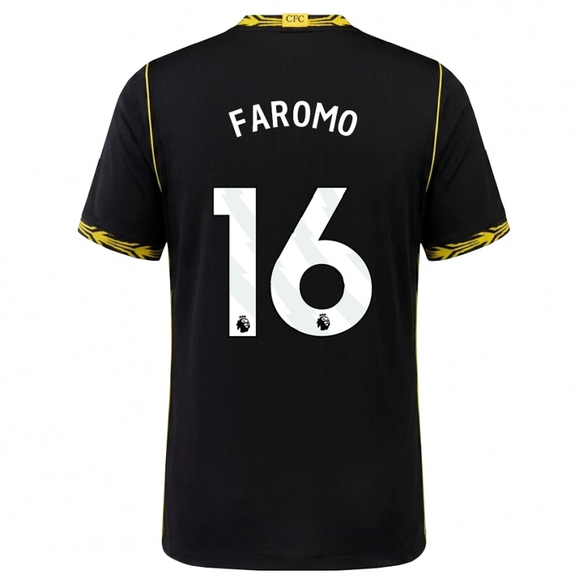 Danxen Hombre Camiseta Trey Faromo #16 Negro Amarillo 2ª Equipación 2026/27 La Camisa