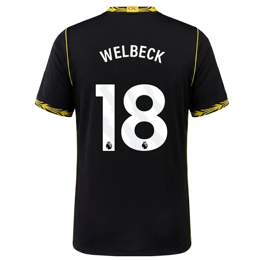 Danxen Hombre Camiseta Danny Welbeck #18 Negro Amarillo 2ª Equipación 2026/27 La Camisa