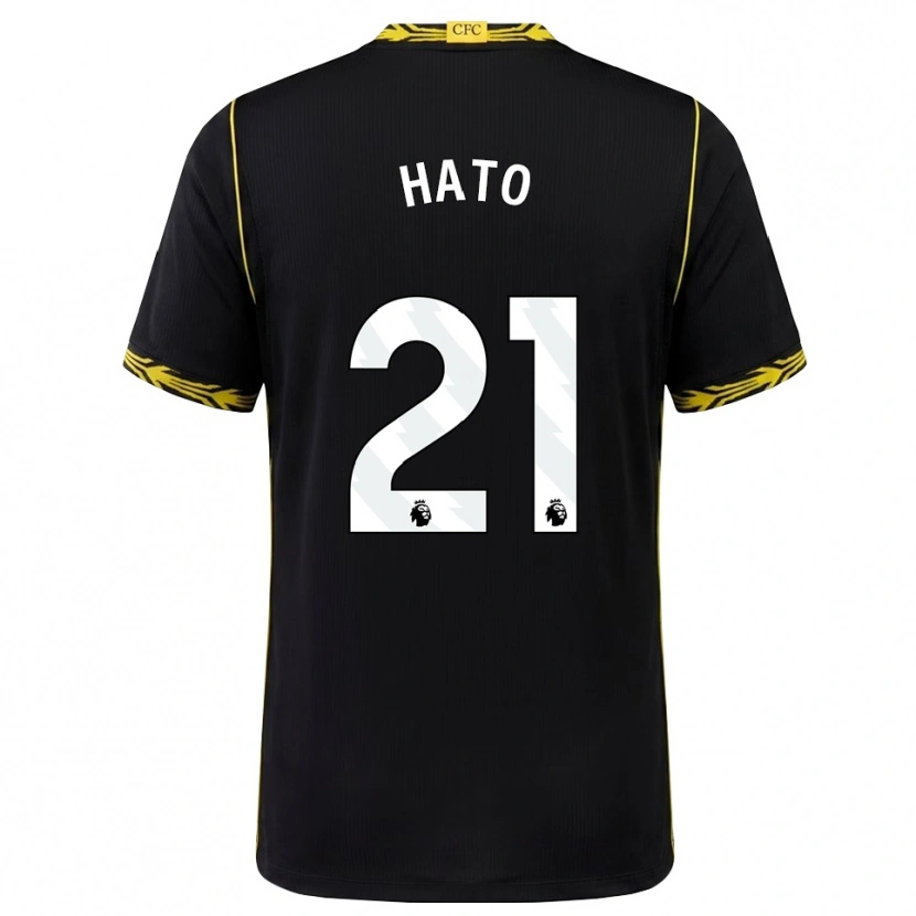 Danxen Hombre Camiseta Jorrel Hato #21 Negro Amarillo 2ª Equipación 2026/27 La Camisa