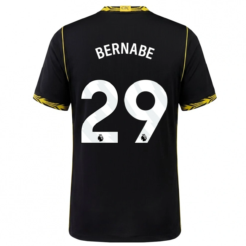 Danxen Hombre Camiseta Alejandra Bernabé #29 Negro Amarillo 2ª Equipación 2026/27 La Camisa