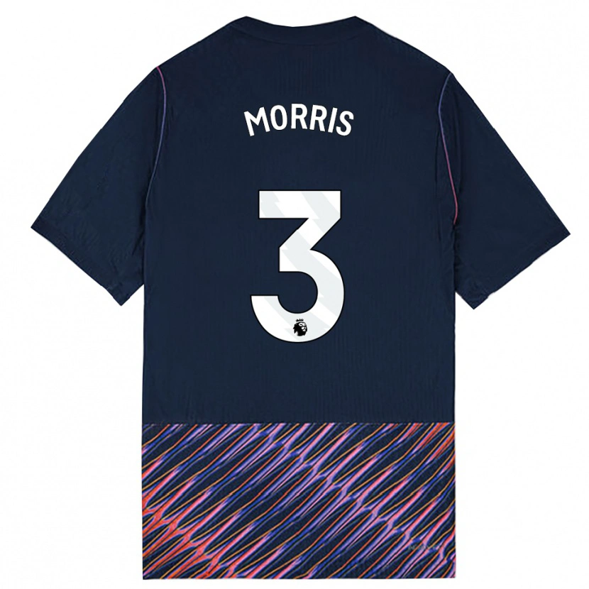 Danxen Hombre Camiseta Ella Morris #3 Azulreal Blanco 2ª Equipación 2026/27 La Camisa