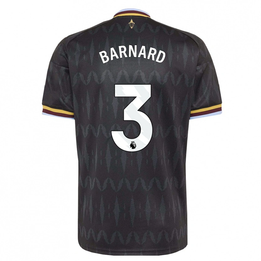 Danxen Hombre Camiseta Finlay Barnard #3 Azulaciano Negro Amarillo 2ª Equipación 2026/27 La Camisa