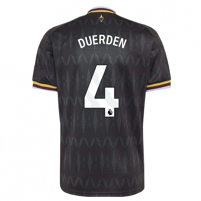 Danxen Hombre Camiseta Archie Duerden #4 Azulaciano Negro Amarillo 2ª Equipación 2026/27 La Camisa