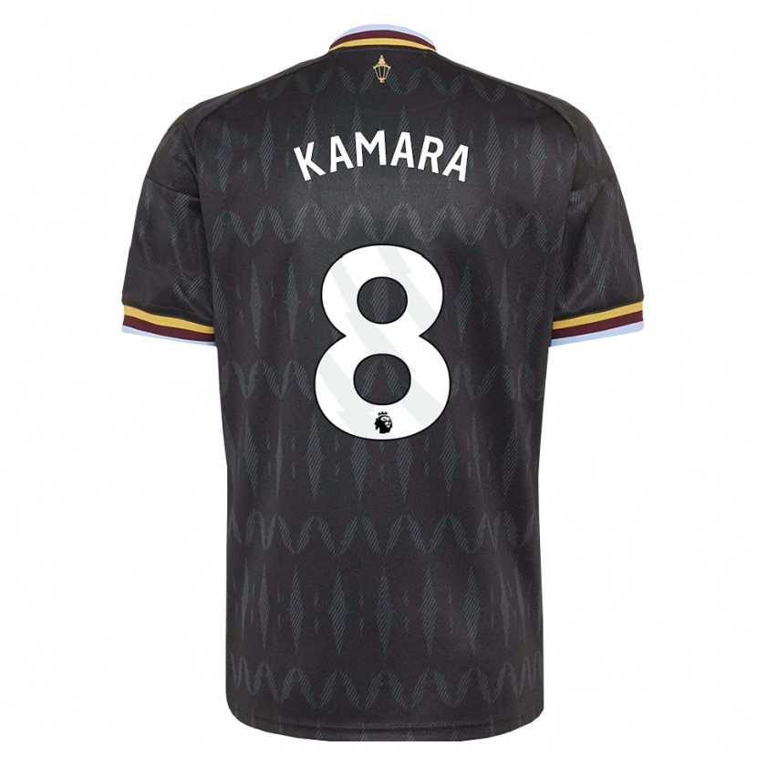 Danxen Hombre Camiseta Boubacar Kamara #8 Azulaciano Negro Amarillo 2ª Equipación 2026/27 La Camisa
