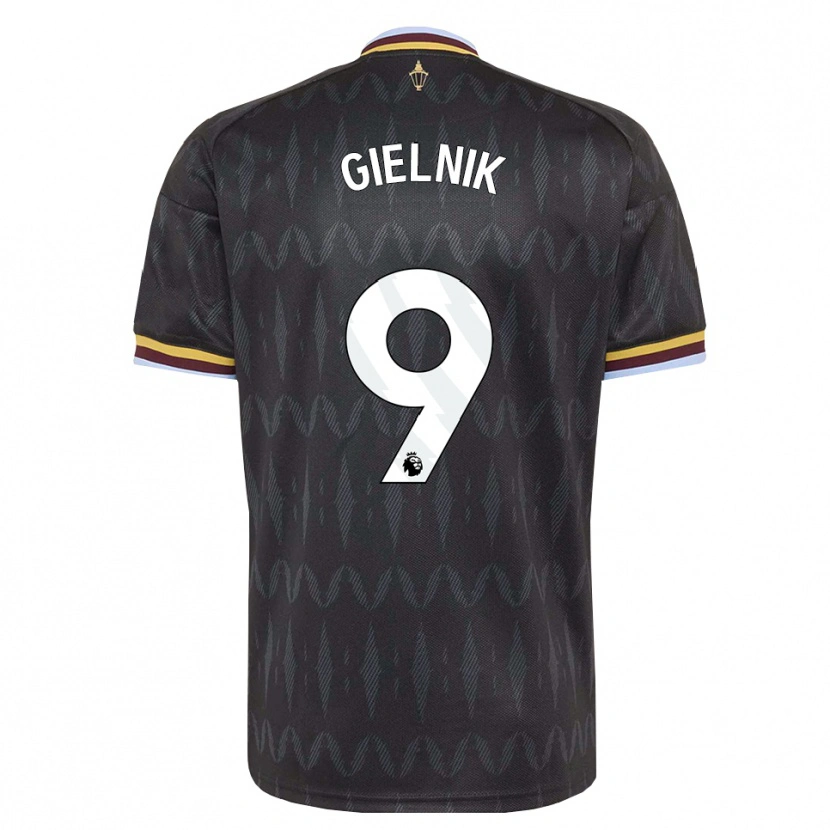 Danxen Hombre Camiseta Emily Gielnik #9 Azulaciano Negro Amarillo 2ª Equipación 2026/27 La Camisa