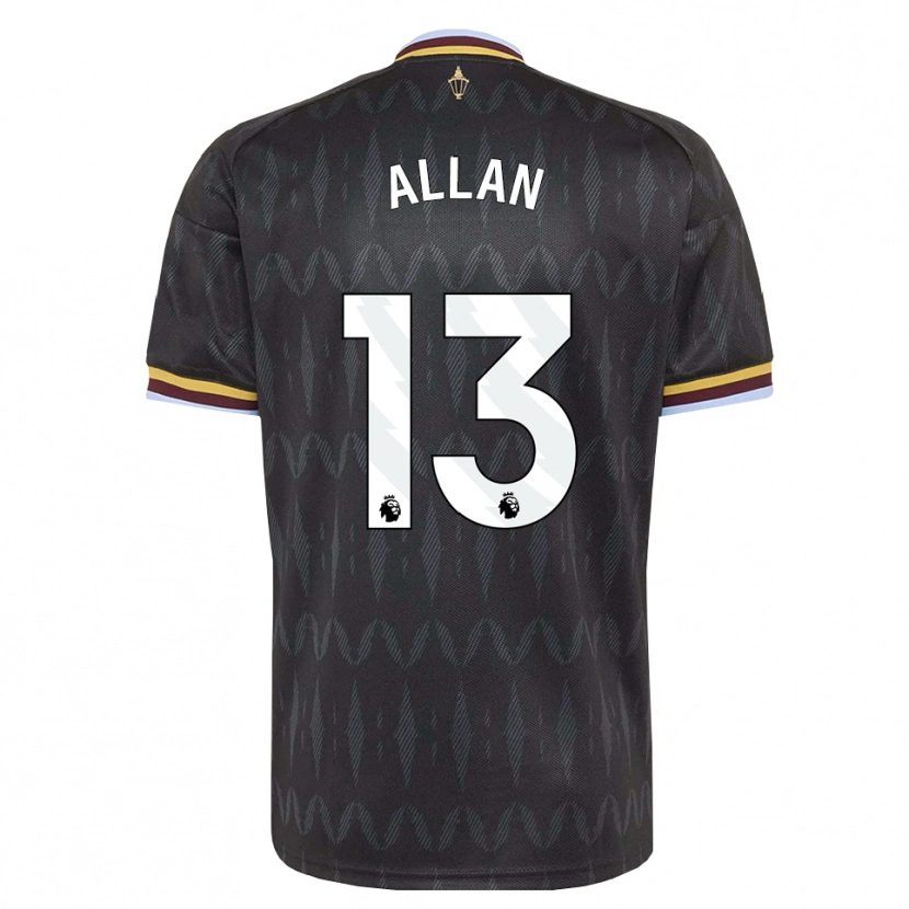 Danxen Hombre Camiseta Jack Allan #13 Azulaciano Negro Amarillo 2ª Equipación 2026/27 La Camisa