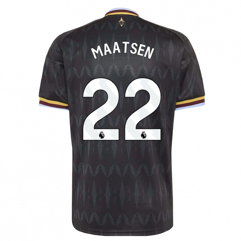Danxen Hombre Camiseta Ian Maatsen #22 Azulaciano Negro Amarillo 2ª Equipación 2026/27 La Camisa