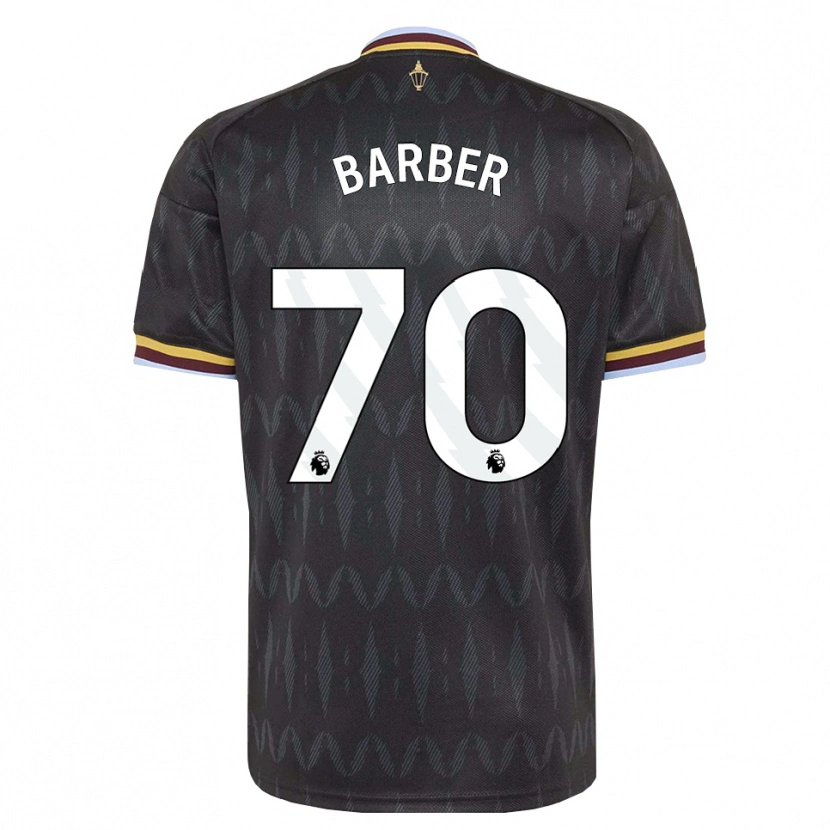 Danxen Hombre Camiseta Jayden Barber #70 Azulaciano Negro Amarillo 2ª Equipación 2026/27 La Camisa