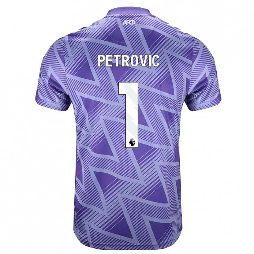 Danxen Hombre Camiseta Djordje Petrovic #1 Rojovioletapálido Blanco 2ª Equipación 2026/27 La Camisa