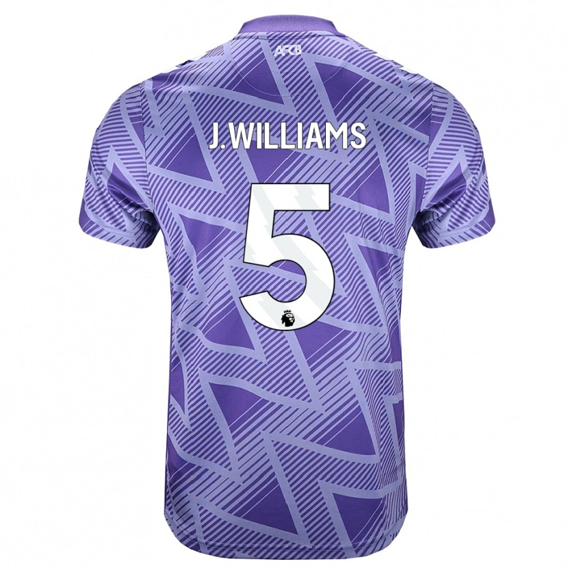 Danxen Hombre Camiseta Jay Williams #5 Rojovioletapálido Blanco 2ª Equipación 2026/27 La Camisa
