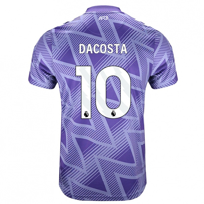 Danxen Hombre Camiseta Michael Dacosta #10 Rojovioletapálido Blanco 2ª Equipación 2026/27 La Camisa