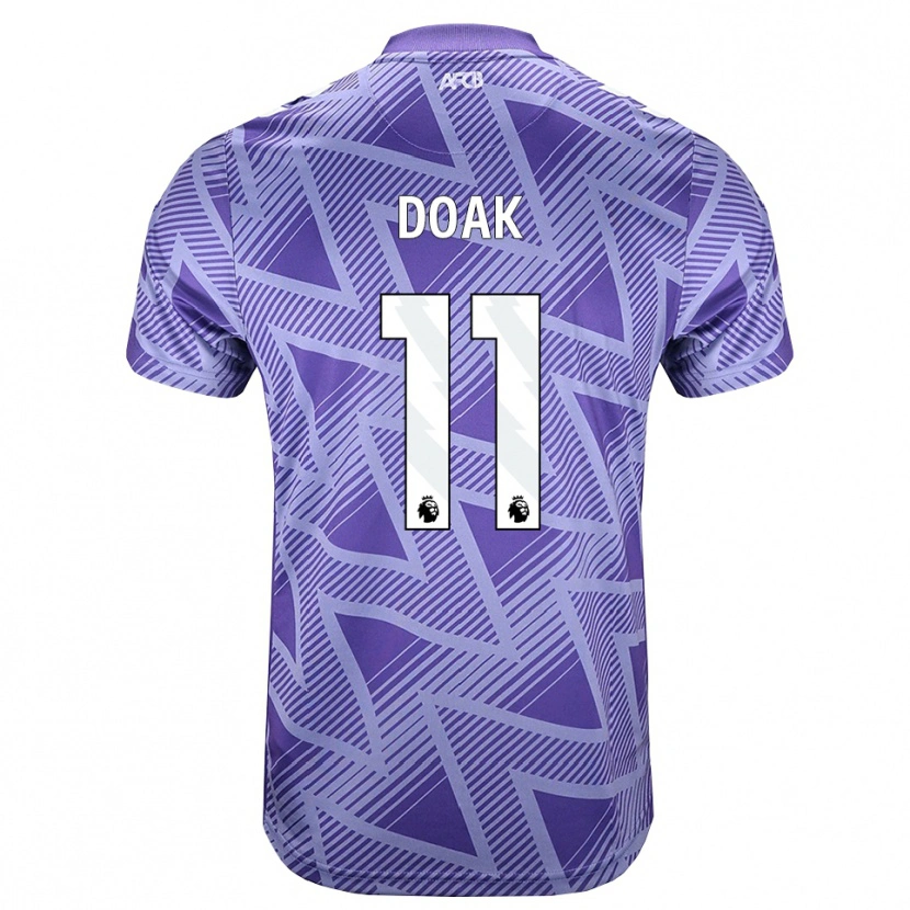 Danxen Hombre Camiseta Ben Gannon-Doak #11 Rojovioletapálido Blanco 2ª Equipación 2026/27 La Camisa