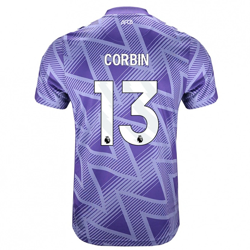 Danxen Hombre Camiseta Helen Corbin #13 Rojovioletapálido Blanco 2ª Equipación 2026/27 La Camisa