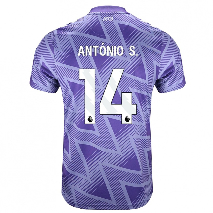 Danxen Hombre Camiseta António Silva #14 Rojovioletapálido Blanco 2ª Equipación 2026/27 La Camisa