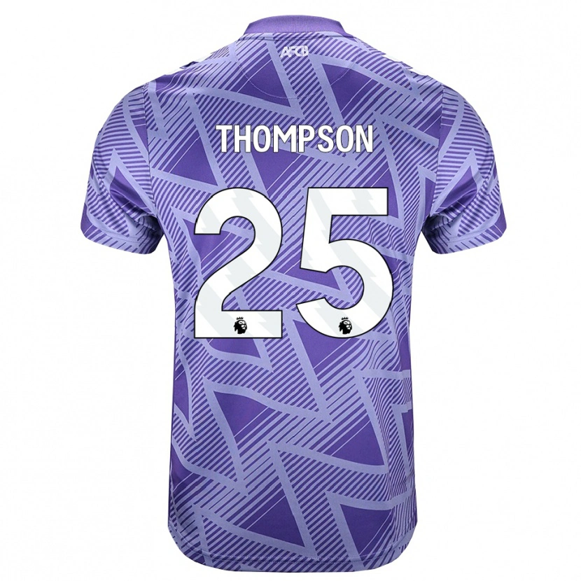 Danxen Hombre Camiseta Kenni Thompson #25 Rojovioletapálido Blanco 2ª Equipación 2026/27 La Camisa