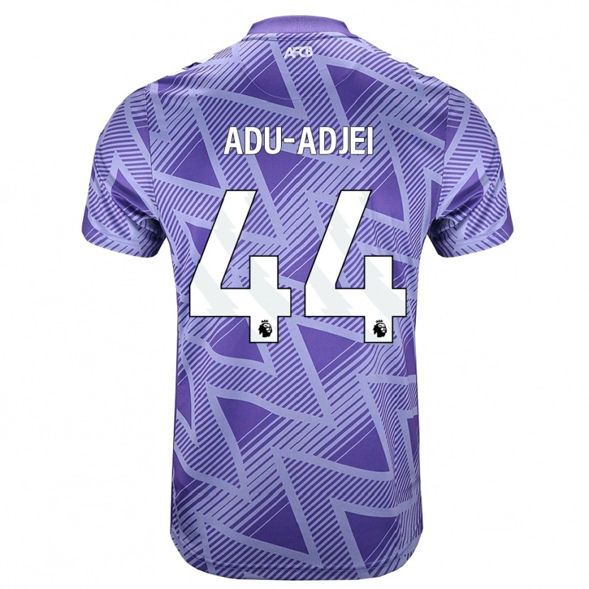 Danxen Hombre Camiseta Daniel Adu-Adjei #44 Rojovioletapálido Blanco 2ª Equipación 2026/27 La Camisa