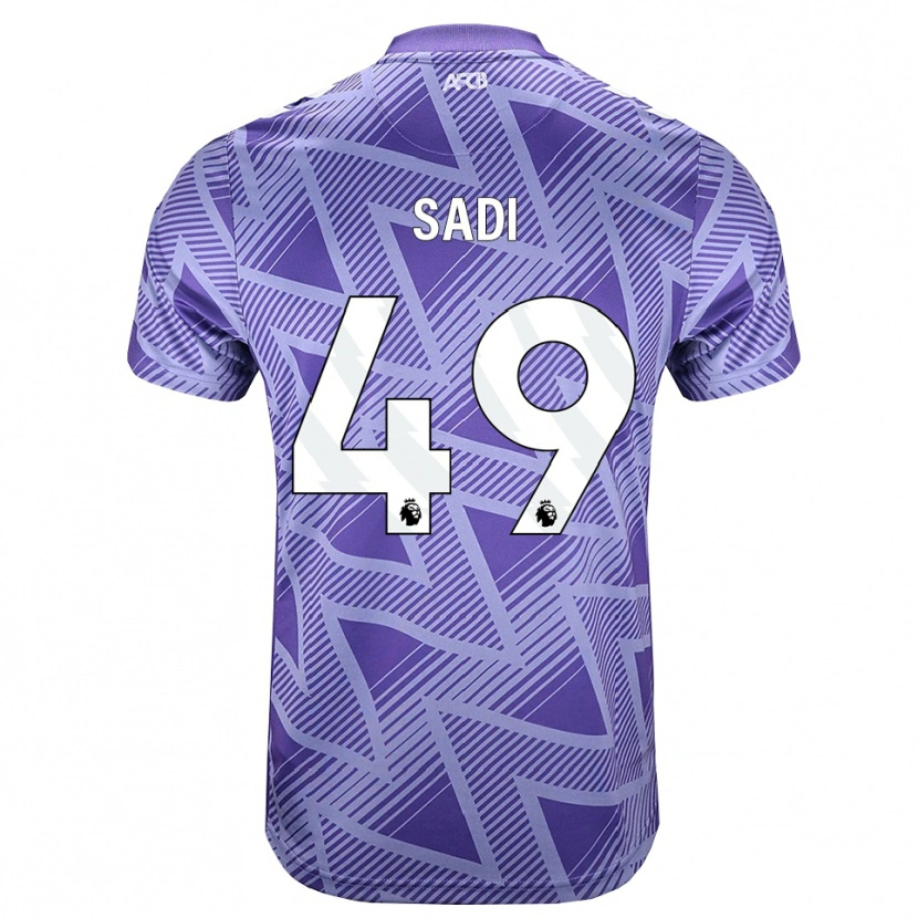 Danxen Hombre Camiseta Dominic Sadi #49 Rojovioletapálido Blanco 2ª Equipación 2026/27 La Camisa