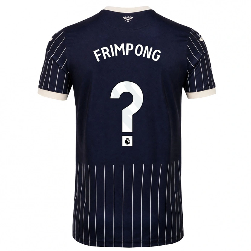 Danxen Hombre Camiseta Charles Frimpong #0 Negro Blanco 2ª Equipación 2026/27 La Camisa