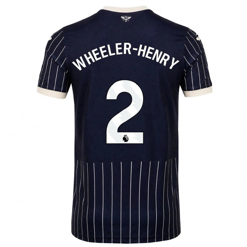 Danxen Hombre Camiseta Joseph Wheeler-Henry #2 Negro Blanco 2ª Equipación 2026/27 La Camisa