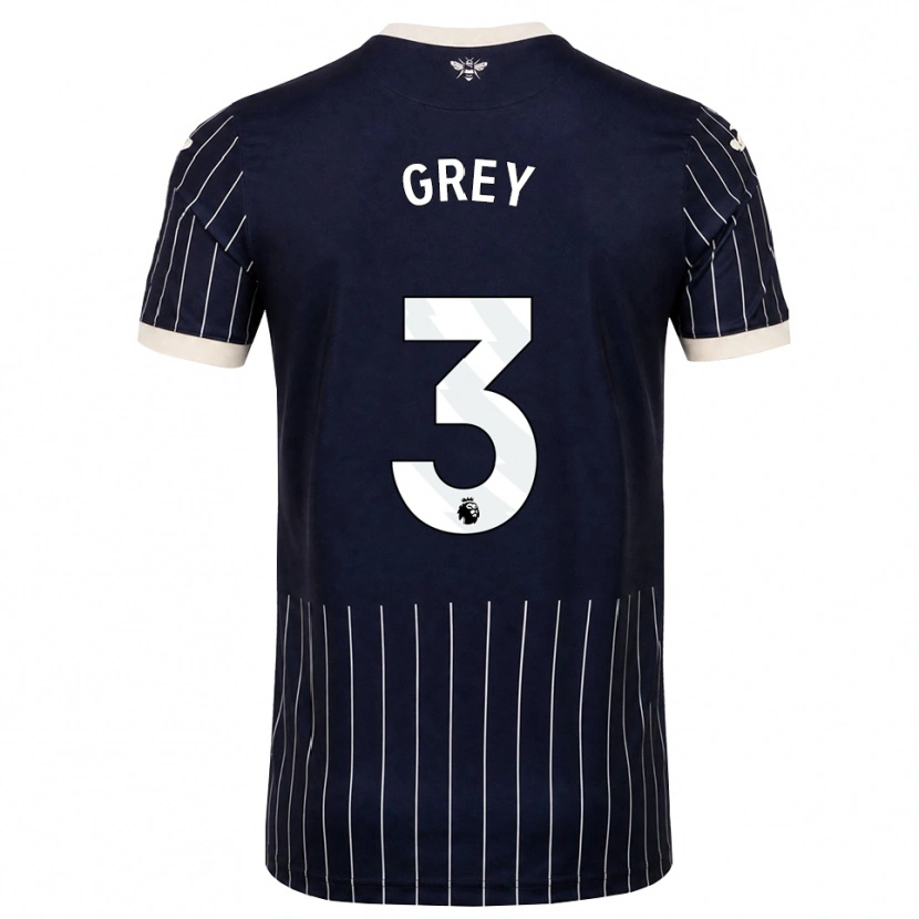 Danxen Hombre Camiseta Andre Grey #3 Negro Blanco 2ª Equipación 2026/27 La Camisa