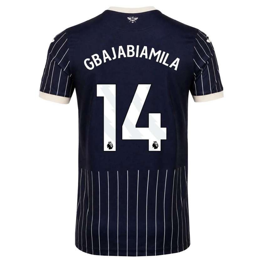 Danxen Hombre Camiseta Habeebat Gbajabiamila #14 Negro Blanco 2ª Equipación 2026/27 La Camisa
