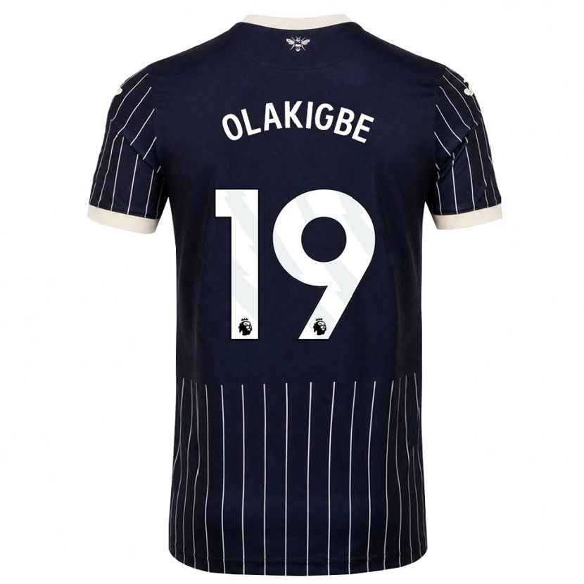 Danxen Hombre Camiseta Michael Olakigbe #19 Negro Blanco 2ª Equipación 2026/27 La Camisa