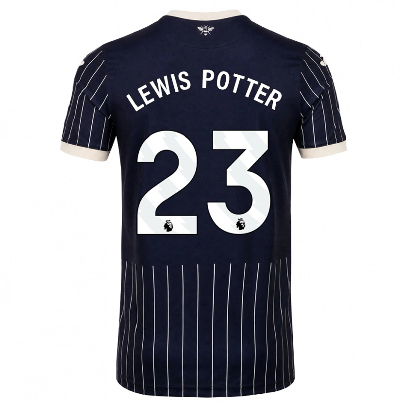Danxen Hombre Camiseta Keane Lewis-Potter #23 Negro Blanco 2ª Equipación 2026/27 La Camisa