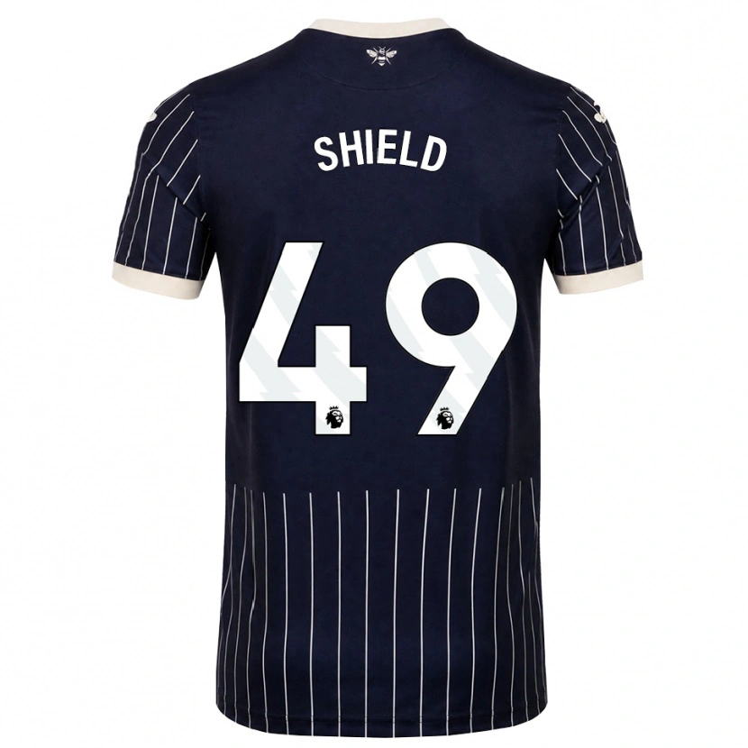 Danxen Hombre Camiseta Ollie Shield #49 Negro Blanco 2ª Equipación 2026/27 La Camisa