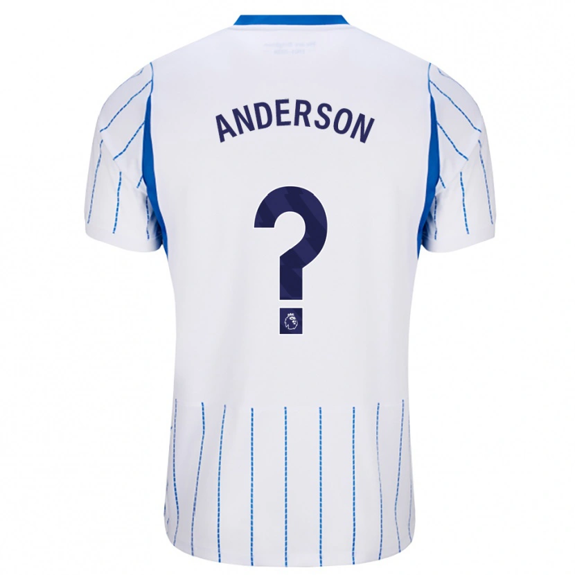 Danxen Hombre Camiseta Oliver Anderson #0 Azuldodger Blanco 2ª Equipación 2026/27 La Camisa