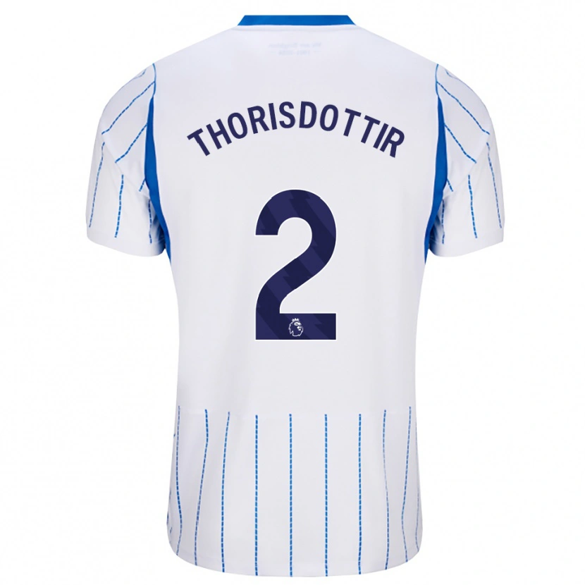 Danxen Hombre Camiseta Maria Thorisdottir #2 Azuldodger Blanco 2ª Equipación 2026/27 La Camisa