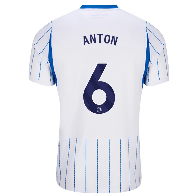 Danxen Hombre Camiseta Anton Palmer #6 Azuldodger Blanco 2ª Equipación 2026/27 La Camisa