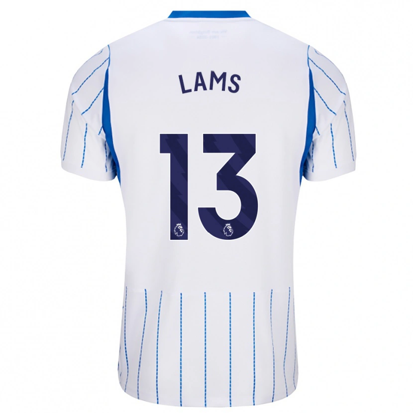 Danxen Hombre Camiseta George Lams #13 Azuldodger Blanco 2ª Equipación 2026/27 La Camisa