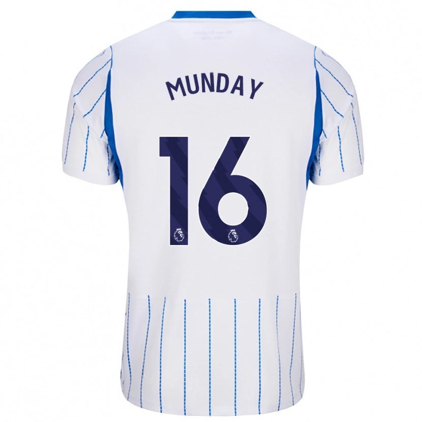 Danxen Hombre Camiseta George Munday #16 Azuldodger Blanco 2ª Equipación 2026/27 La Camisa