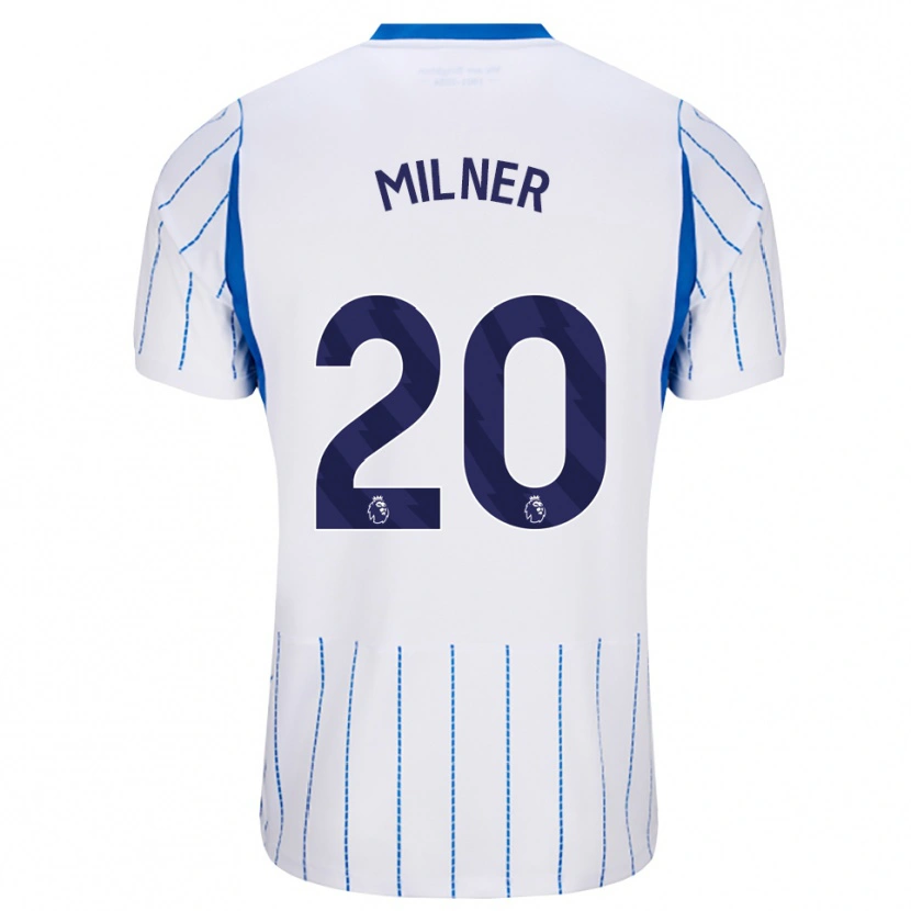 Danxen Hombre Camiseta James Milner #20 Azuldodger Blanco 2ª Equipación 2026/27 La Camisa