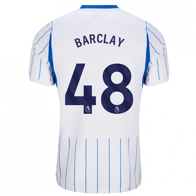 Danxen Hombre Camiseta Ben Barclay #48 Azuldodger Blanco 2ª Equipación 2026/27 La Camisa