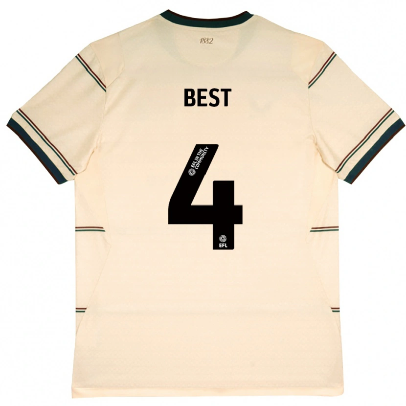 Danxen Hombre Camiseta Freddie Best #4 Beige Borgoña 2ª Equipación 2026/27 La Camisa