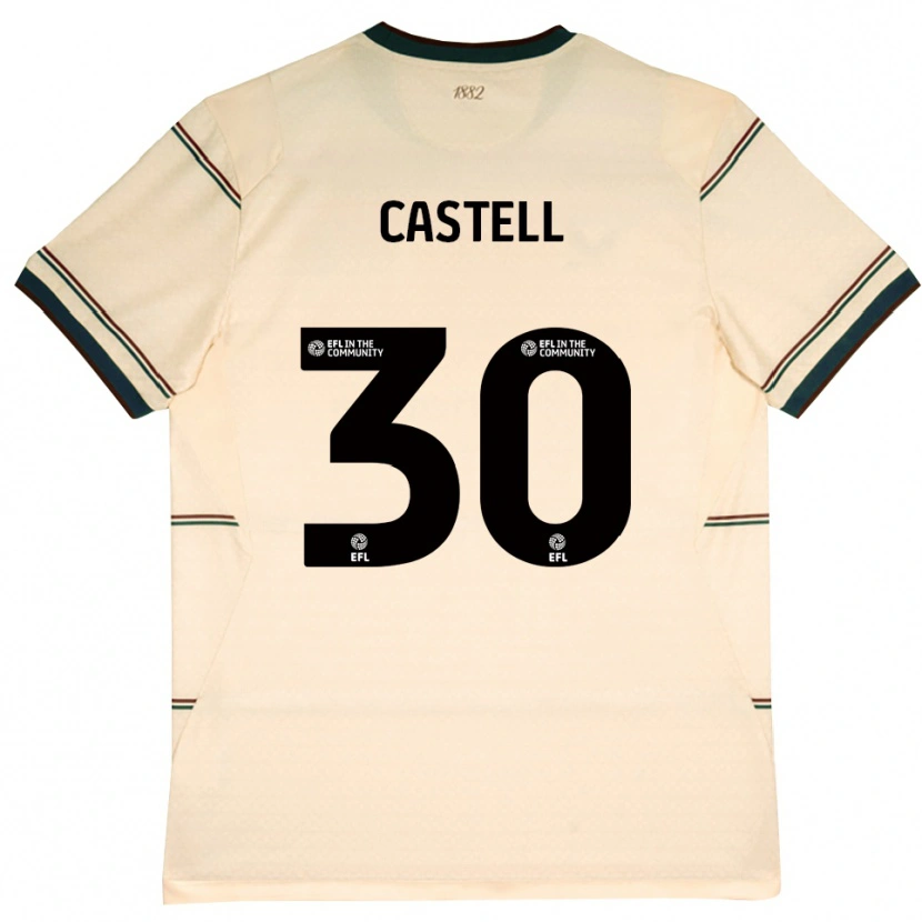 Danxen Hombre Camiseta Lluc Castell #30 Beige Borgoña 2ª Equipación 2026/27 La Camisa