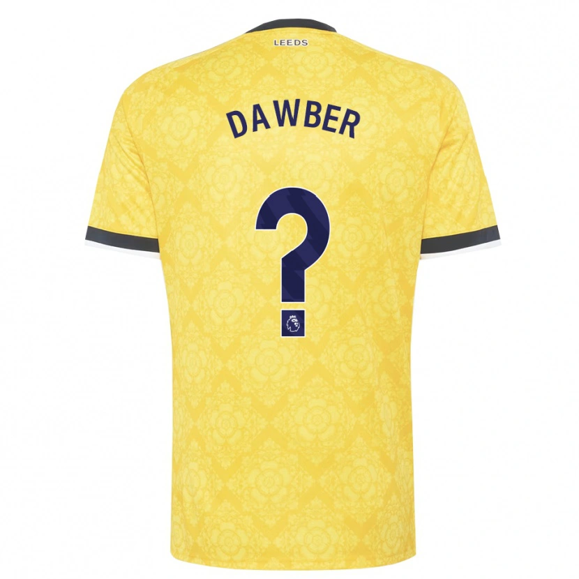 Danxen Hombre Camiseta Oscar Dawber #0 Amarillo Blanco Negro 2ª Equipación 2026/27 La Camisa