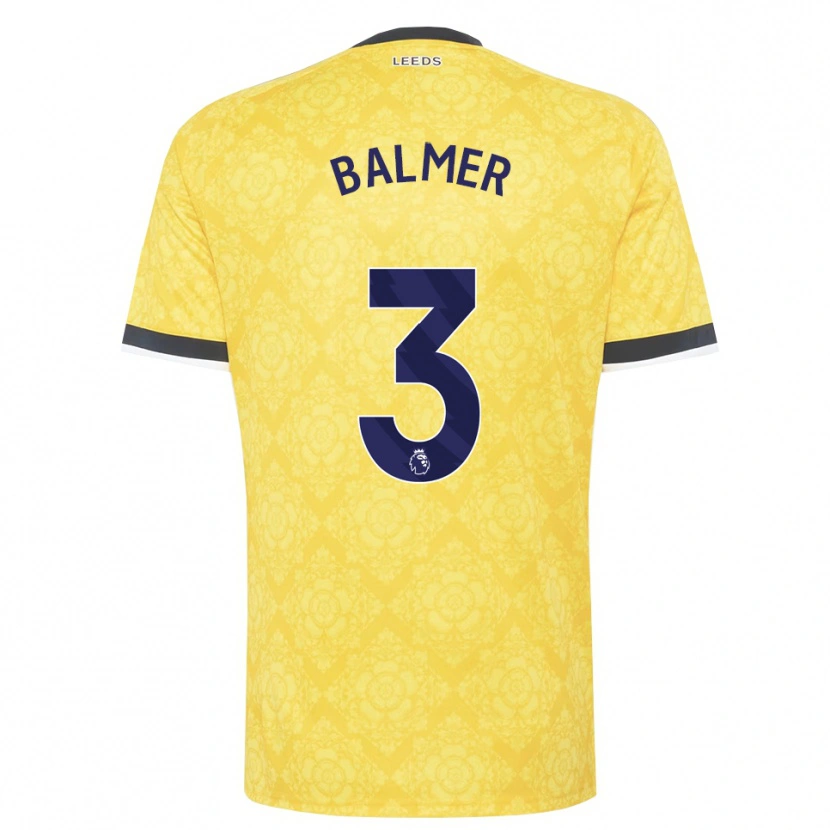 Danxen Hombre Camiseta Liam Balmer #3 Amarillo Blanco Negro 2ª Equipación 2026/27 La Camisa
