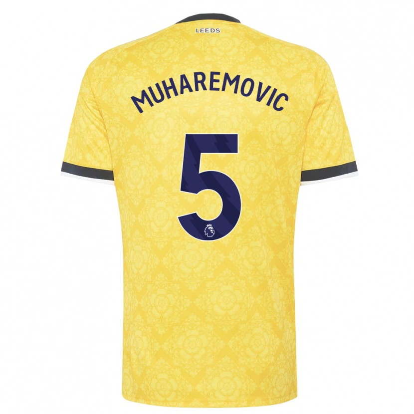 Danxen Hombre Camiseta Tarik Muharemović #5 Amarillo Blanco Negro 2ª Equipación 2026/27 La Camisa